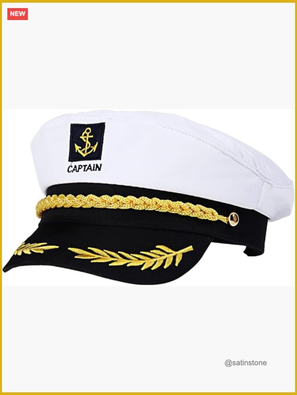 Yacht Captain Hat White Sailor Costume Hat for Women Men Nautical Admiral